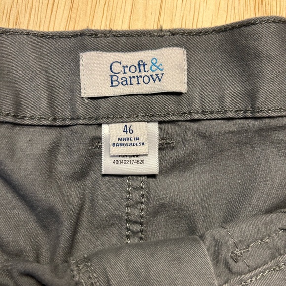 NWT Men's Croft & Barrow Side-Elastic 7.5-inch Gray Cargo Shorts 46W - Picture 5 of 7